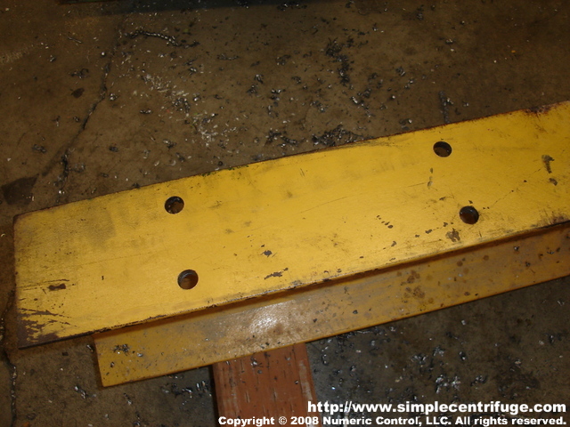 This is the drilled I beam. The other end was drilled the same.