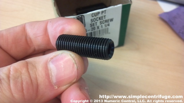 The threaded portion uses socket set screws 7/16-20 x 1-1/4.