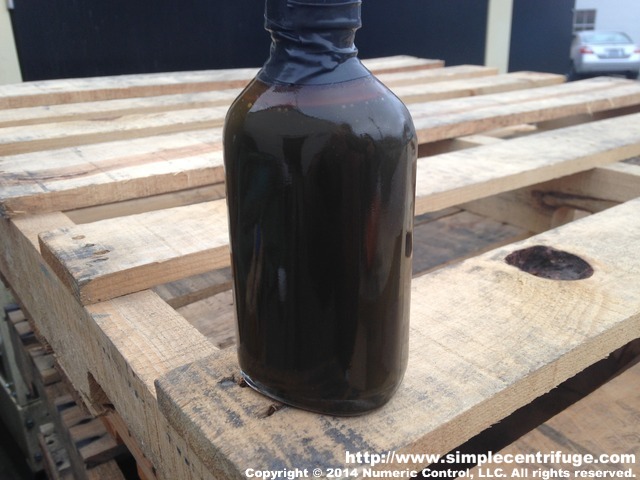 The bottles are brown so it's hard to really see the color but it appears greenish black.