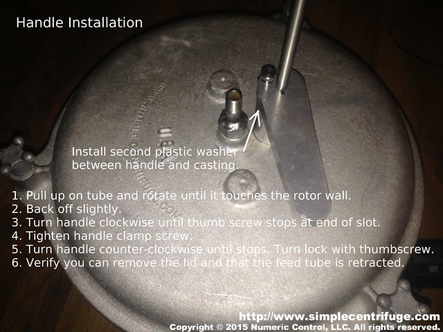 Handle installation instructions.