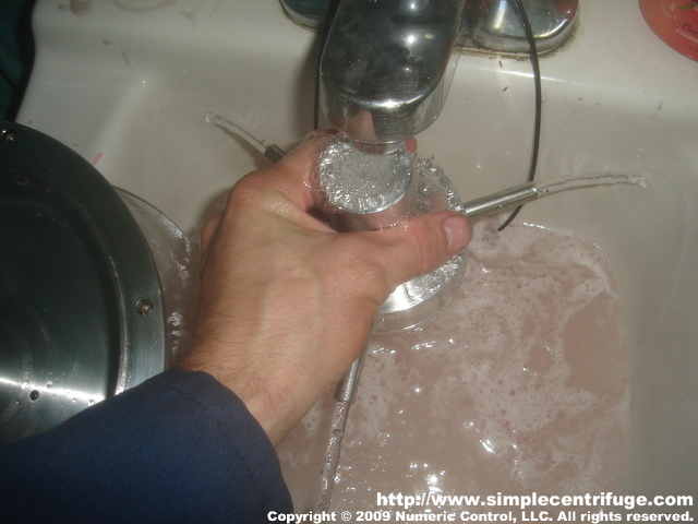 This shows how the feed cone works. See how the water is shooting out of each of the tubes.