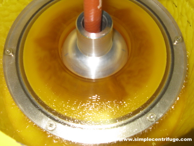 This test clearly shows the mixing action that happens inside the centrifuge.