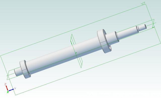 Before the shaft arrived we had the customer send the raw dimensions and produced this model.