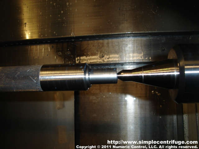 Flipped the shaft and machined the lower end of the shaft. 