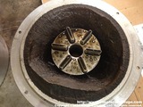 Top half of the rotor. This is the older dome topped rotor which has less holding capacity than the flat top rotor.