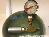 I then put the test rig into hot water and the pressure increased to 120 psi.