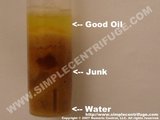 Sample of some really bad oil we received. It took some time but we did recover about 100 gallons of good oil.