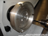 This is a picture of the large fixture that is used to machine the lids for the turn key.