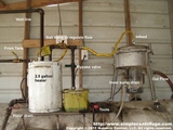 Basic heater and centrifuge setup.